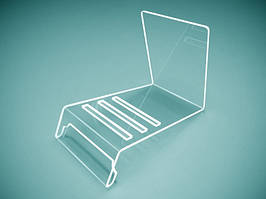 Підставка для трьох тарілок із цінником, 80х100x145 мм