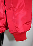 Куртка жіноча з капюшоном, червона, холлофайбер, Шанель (репліка), фото 6