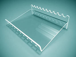 Підставка для ручок з оргскла на 10 шт., 160х45х120 мм (Товщина акрилу: 1,8 мм; )