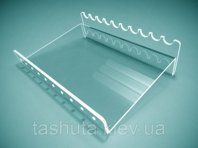 Підставка для ручок з оргскла на 10 шт., 160х45х120 мм (Товщина акрилу: 1,8 мм; ), фото 1