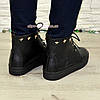Черевики жіночі шкіряні чорні на товстій підошві, фото 3