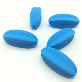 Карамболь (блакитний) намистина з силікону