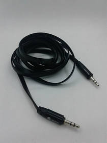 Аудіо кабель 3,5 мм / 3,5 мм Griffin black 2m (плоский)
