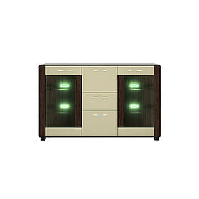 Комод вітрина New York 4 венге магія / сахара глянець