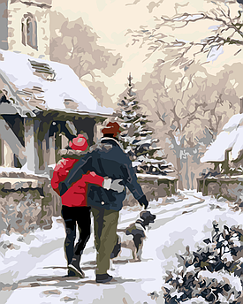 Картина за номерами ArtStory Зимова прогулянка 40 х 50 см (арт. AS0043)