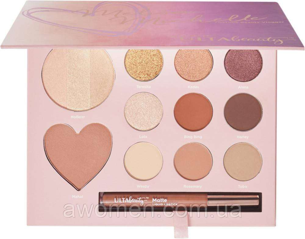 Палетка Melisa Michelle Makeup Ulta Beauty (тіні, коректор, хайлатер + рідка матова помада), фото 1