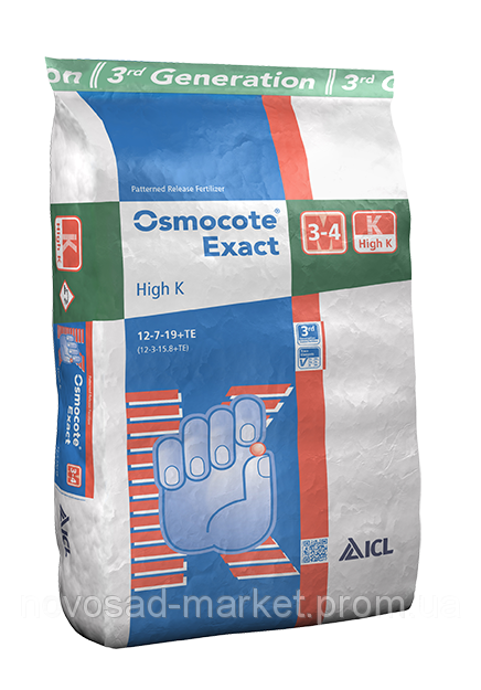 Осмокот калийный Osmocote Exact High K (12-7-19+TE) 3-4 месяца