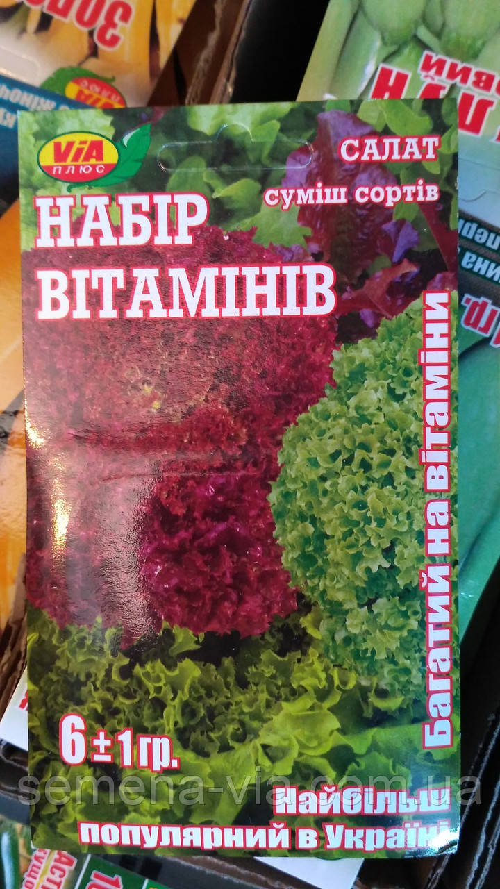 Насіння салату Суміш сортів (6 грам) ТМ VIA плюс