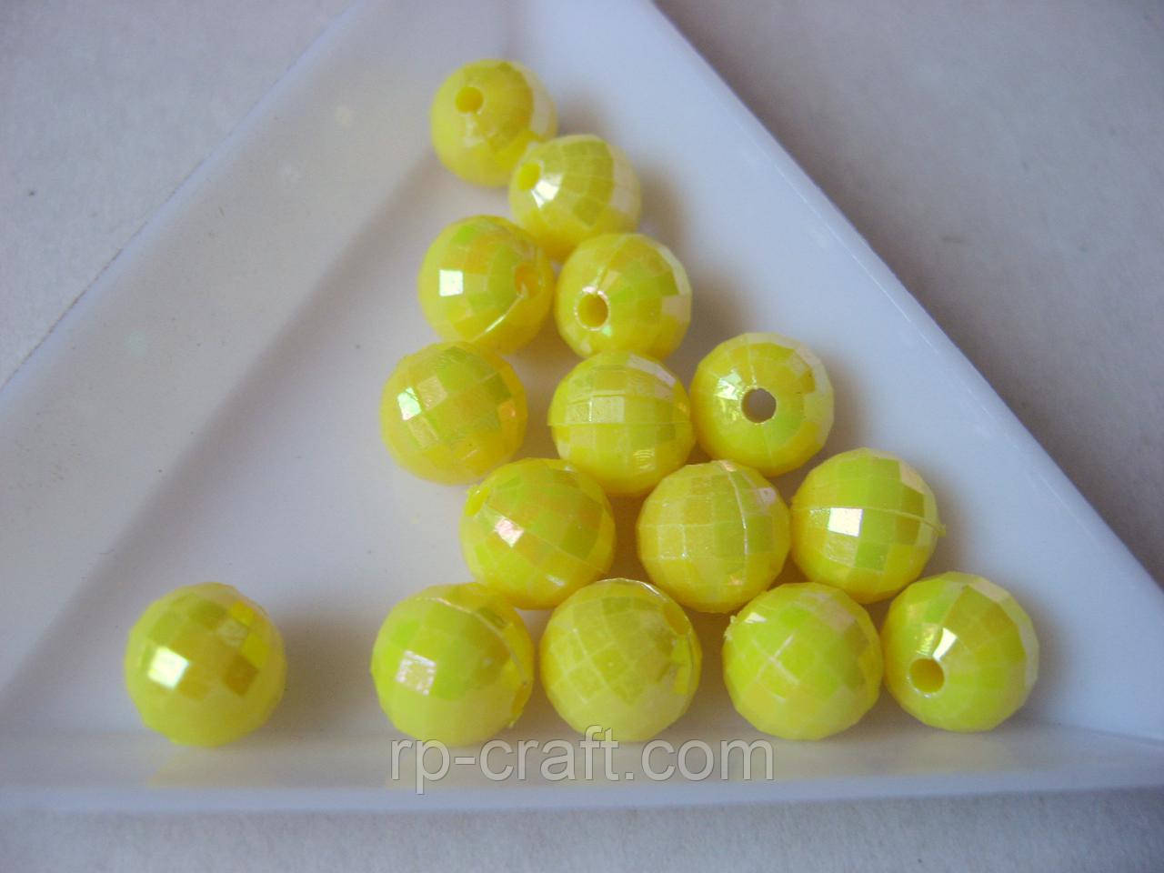 Наміста пластикова. 8 мм, жовта, фото 1