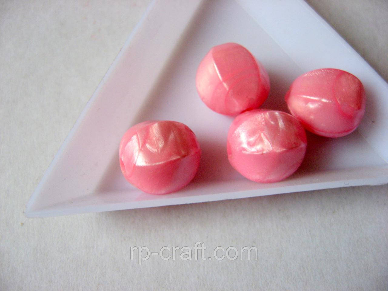 Бусіна пластикова, куля з гранями, 13 мм, фото 1