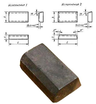 Пластина т/с 01151 Т15К6 ГОСТ 25395-90, фото 1