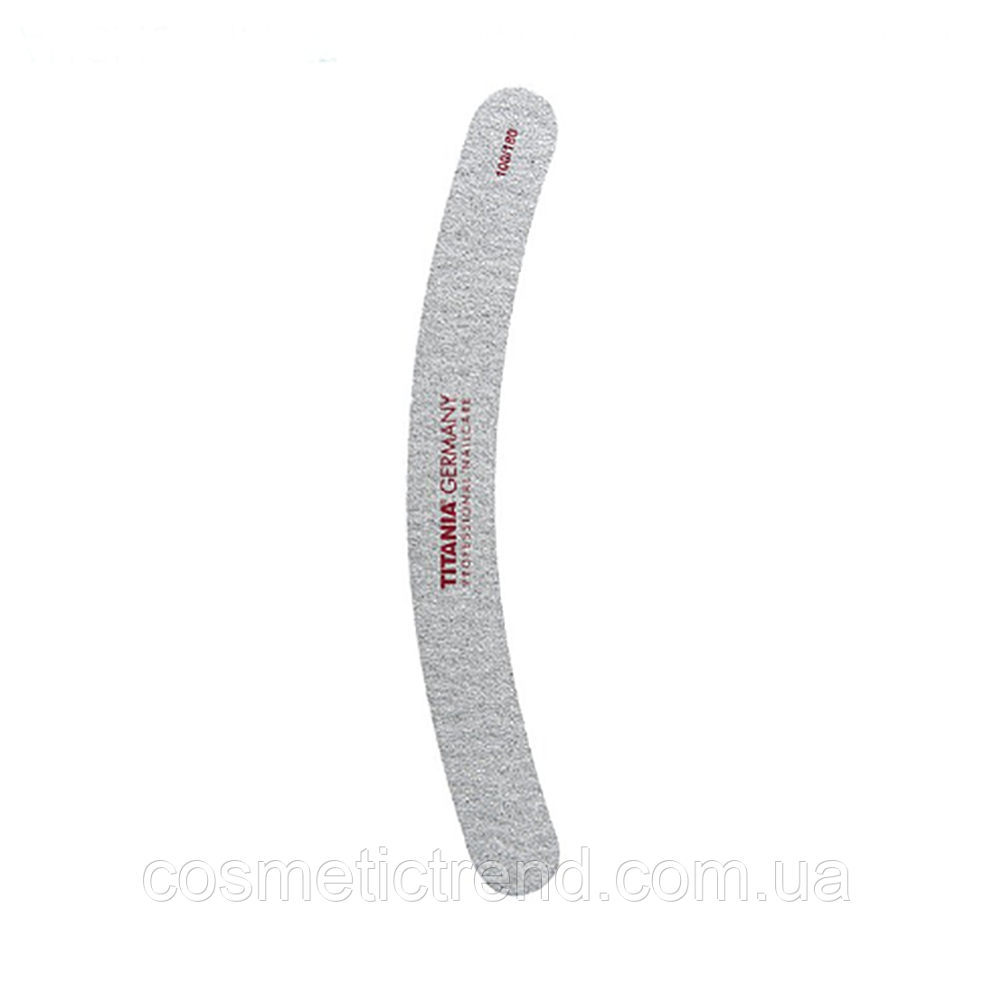 Titania Манікюрна пилка вигнута Zebra" з пісочним напиленням на пластиковій основі 1212 (100/100грит)