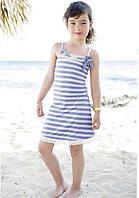 Смугастий пляжний сарафан для дівчинки Vacanze Italiane VA 3018 110 Синій-Білий Vacanze Italiane VA 3018