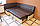Темно-коричневий кутовий диван для кухні під замовлення, фото 3