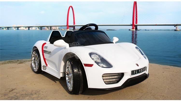Електромобіль кабріолет Porsche Spyder, 5-точковий ремінь, амортизатори, пульт Bluetooth