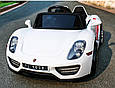 Електромобіль кабріолет Porsche Spyder, 5-точковий ремінь, амортизатори, пульт Bluetooth, фото 4