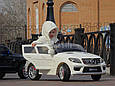 Дитячий джип Mercedes AMG ML63 WHITE, м'які колеса, заводиться з фірмового ключа, двері відчиняються, фото 3