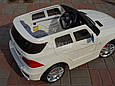 Дитячий джип Mercedes AMG ML63 WHITE, м'які колеса, заводиться з фірмового ключа, двері відчиняються, фото 8