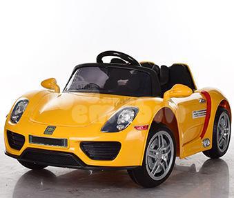 Дитячий електромобіль кабріолет Porsche Spyder, 5-точковий ремінь, амортизатори, пульт Bluetooth