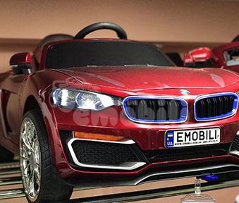 Дитячий електромобіль кабріолет BMW з багажником, автопофарбування, двері відчиняються, шкіряне сидіння