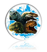 Закатний круглий значок - "Динозаври" - Арт 4