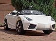 Дитячий електромобіль Lamborghini, м'які колеса EVA, 5-точкові ремені безпеки, пульт блютуз, фото 3