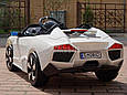 Дитячий електромобіль Lamborghini, м'які колеса EVA, 5-точкові ремені безпеки, пульт блютуз, фото 4