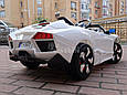 Дитячий електромобіль Lamborghini, м'які колеса EVA, 5-точкові ремені безпеки, пульт блютуз, фото 9