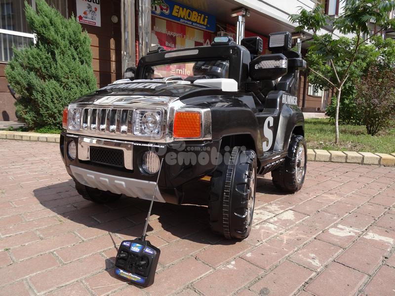 Дитячий джип HUMMER на акумуляторі 20AH, двомісний, два ремені безпеки, шкіряні сидіння, фото 1