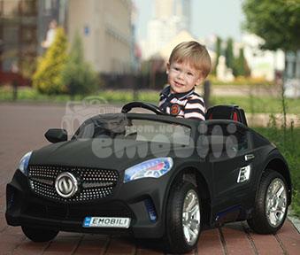 Дитячий електромобіль Mercedes Mat, шикарне матове фарбування, м'які колеса Eva, амортизатори