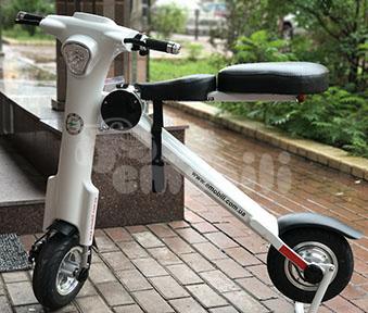 Електросамокат із додатковим сидінням для другого пасажира, корпус алюміній, складаний, фото 1