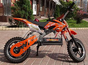 Дитячий електромотоцикл Grafter Jumper (Джампер), гумові колеса, мотор 36 вольтів 500 ватів