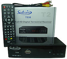 Приставка для цифрового телебачення Т2 Satcom T-530 metal; 2-x USB; AC3;  Wi-Fi;   IPTV; YouTube; Megogo