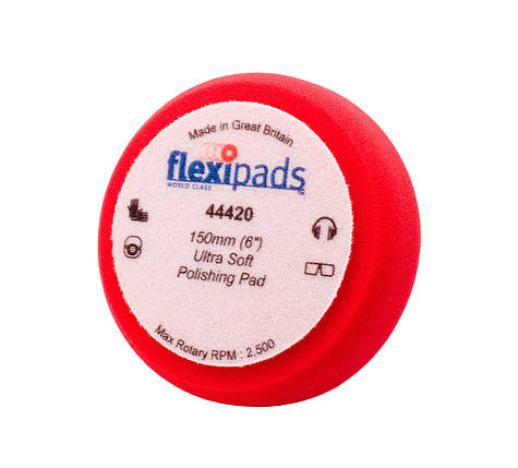 Полірувальний круг ультрам'який — Flexipads Pro-Bodyshop Ultra Soft Polishing 150x50 мм. (6") червоний (44420), фото 1