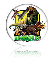 Закатний круглий значок - "Динозаври" - Арт 5