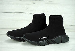 Balenciaga Speed Trainer All Black Кросівки-шкарпетки жіночі та чоловічі Баленсіага