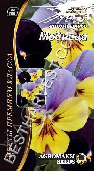 Насіння квітів Віола «Модниця» суміш 0.1 грам