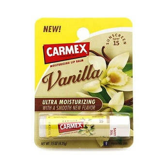 Зволожувальний бальзам-стик для губ Carmex "Ваніль" Ultra Moisturizing Lip Balm SPF 15 Vanilla 4 г