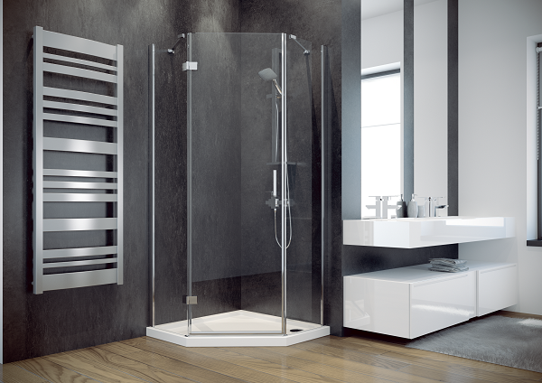 Душова кабіна напівкругла Viva L/R 90x90x195 прозора Besco