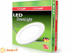 Світильник вбудований круглий DownLight EUROLAMP LED 6W 4000K, фото 2