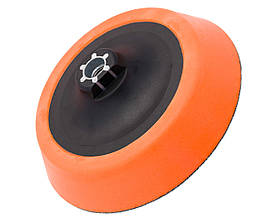 Оправка для роторної машинки - Flexipads Ultra Soft Velcro М14 150 мм. 6" чорно-помаранчева (10400)