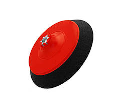 Оправка для роторної машинки ультра м'яка - Flexipads Ultra Soft Grip М14 180 мм. 7" червоно-чорна (10402)