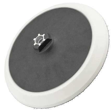 Оправка для роторної машинки під абразиви - Flexipads Medium Density Velcro М14 200 мм. 7" чорно-біла (36185), фото 2