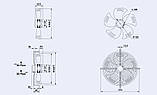 Осьовий вентилятор YWF 4D 500 380Wt, фото 2