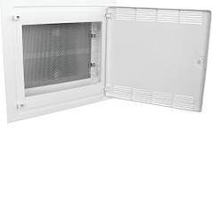 Щит Hager Golf 2-рядний для мультимедіа, прихованого монтажу, білий 460x418 мм