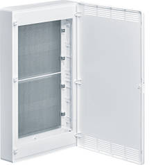 Щит Hager Golf 4-рядний для мультимедійного обладнання, накладний, білий, 390x647 мм