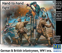 Рукопашный бой, немецкие и британские пехотинцы, период Первой мировой войны. 1/35 MASTER BOX 35116