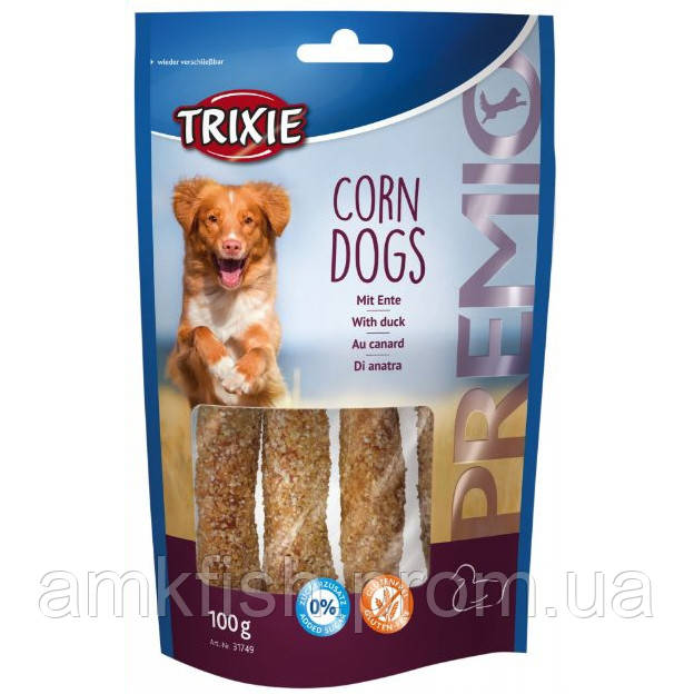 Trixie PREMIO Corn Dogs ласощі для собак з качкою, 100 г