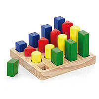 Набір дерев'яних блоків Viga Toys Форма і розмір (51367)
