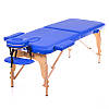 Кушетка для масажу переносна Масажний стіл Двохсекційний дерев'яний складаний стіл ASPECT (NEW TEC), фото 2